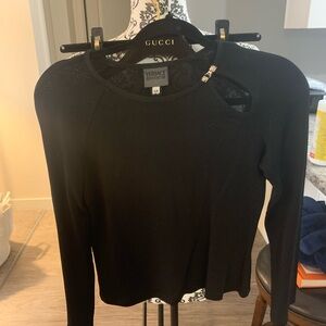 VERSACE JEANS - “AUTHENTIC” Black Mesh Top